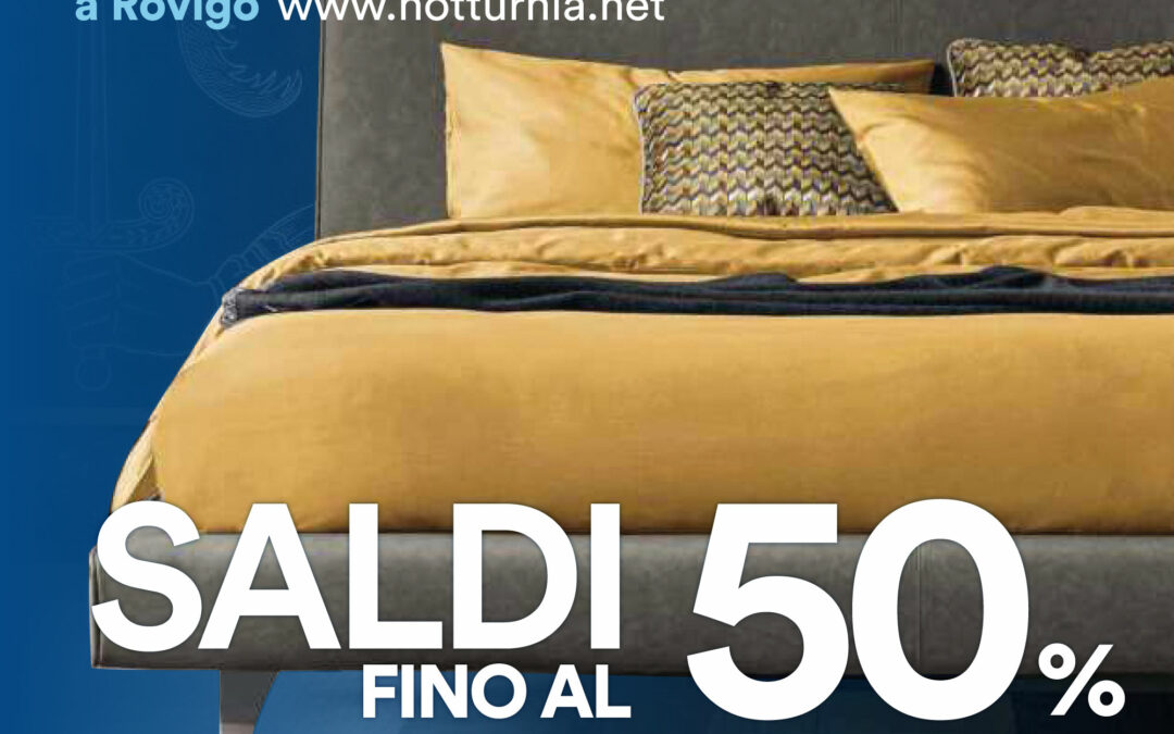 50% di saldo su materassi, reti e letti Dorelan
